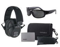 Titus 2 Series Slim-Line 34 NRR Hearing Protection Safety Glasses Combos