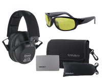 Titus 2 Series Slim-Line 34 NRR Hearing Protection Safety Glasses Combos