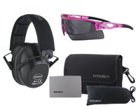 Titus 2 Series Slim-Line 34 NRR Hearing Protection Safety Glasses Combos