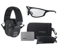 Titus 2 Series Slim-Line 34 NRR Hearing Protection Safety Glasses Combos