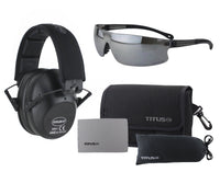 Titus 2 Series Slim-Line 34 NRR Hearing Protection Safety Glasses Combos