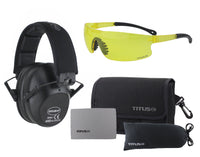 Titus 2 Series Slim-Line 34 NRR Hearing Protection Safety Glasses Combos