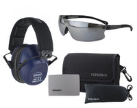 Titus 2 Series Slim-Line 34 NRR Hearing Protection Safety Glasses Combos