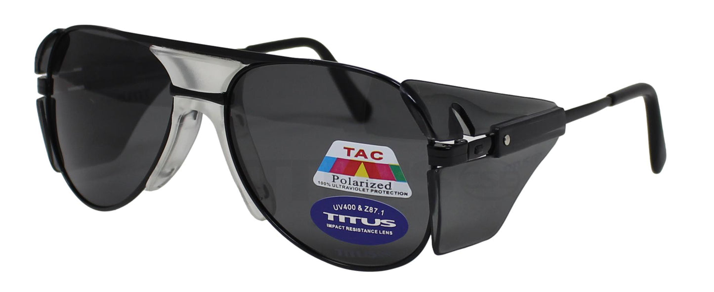 TITUS G77 Premium Metal Frame Aviator Z87+ Safety Glasses w/Side Shield