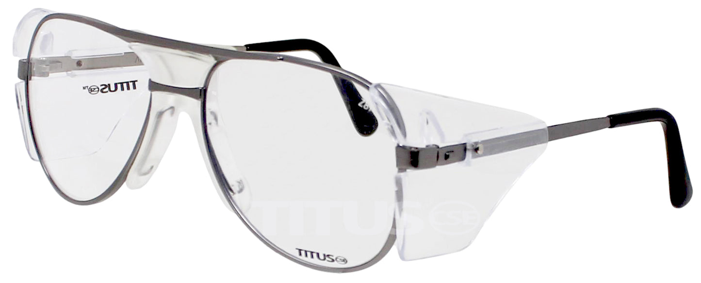 TITUS G77 Premium Metal Frame Aviator Z87+ Safety Glasses w/Side Shield