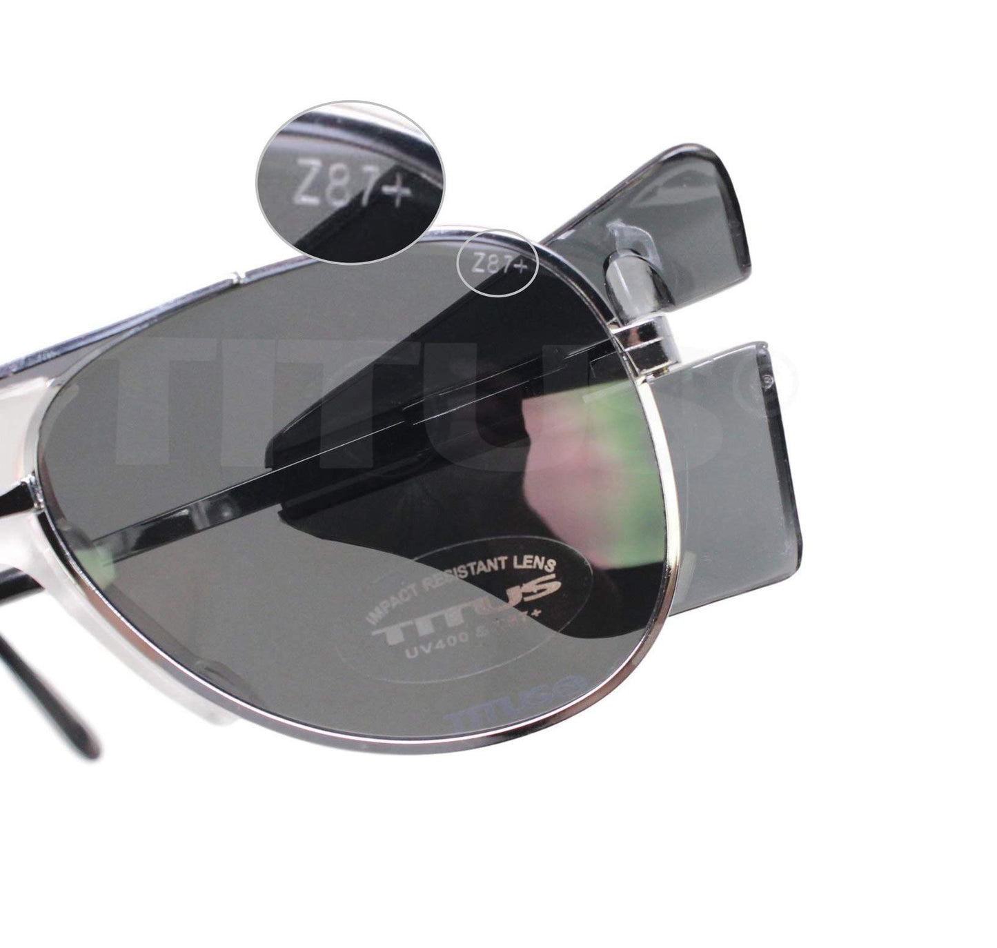 TITUS G77 Premium Metal Frame Aviator Z87+ Safety Glasses w/Side Shield