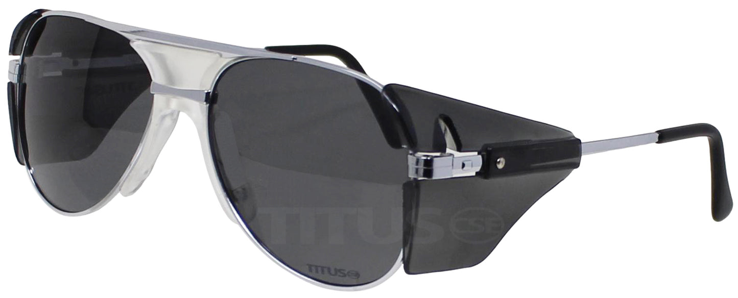 TITUS G77 Premium Metal Frame Aviator Z87+ Safety Glasses w/Side Shield