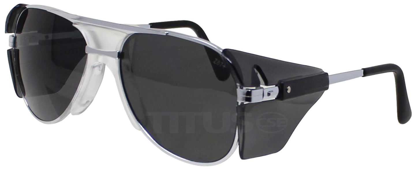 TITUS G77 Premium Metal Frame Aviator Z87+ Safety Glasses w/Side Shield