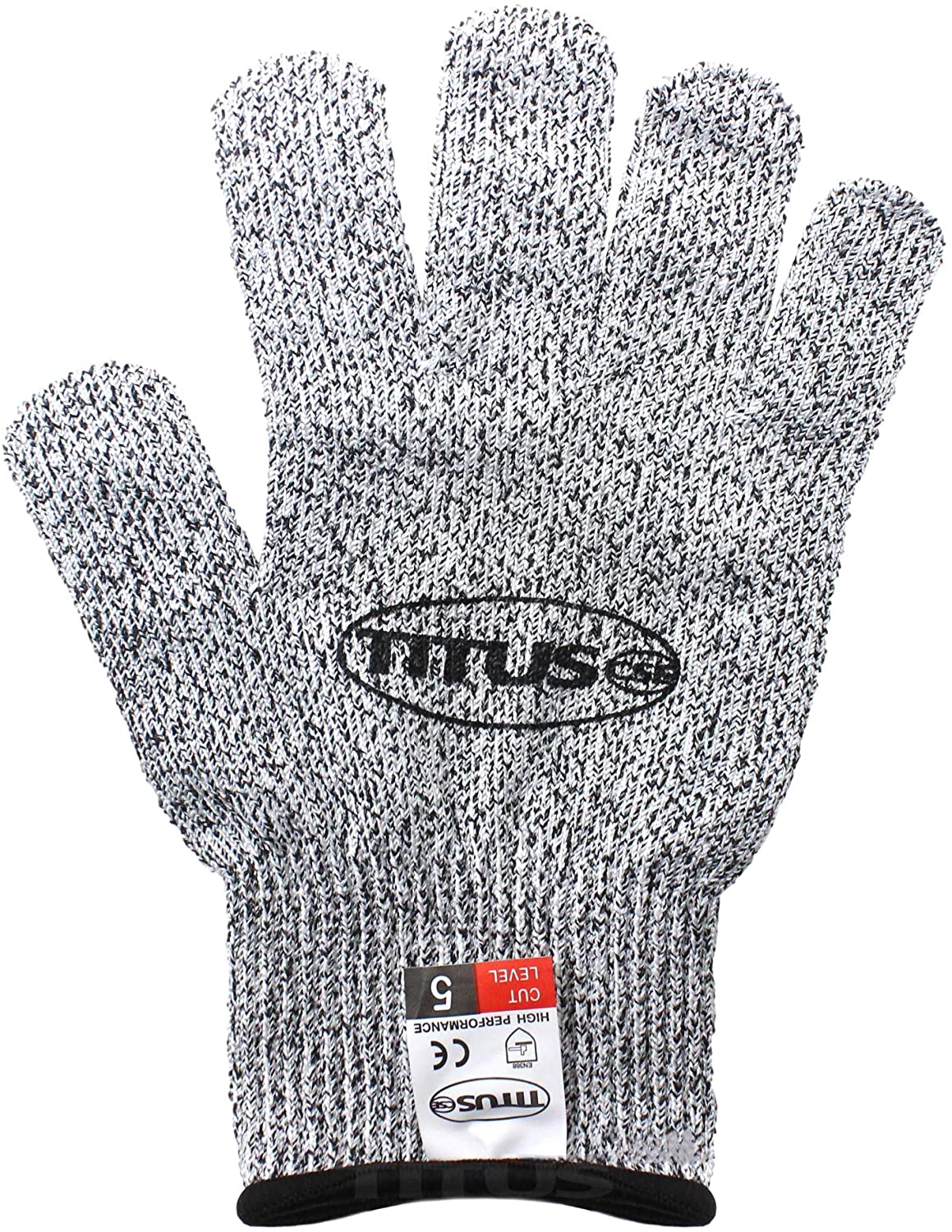 TITUS 2 PAIRS Cut Resistant Gloves Level 5 Protection EN388 Certified, Food Safety Kitchen Cuts